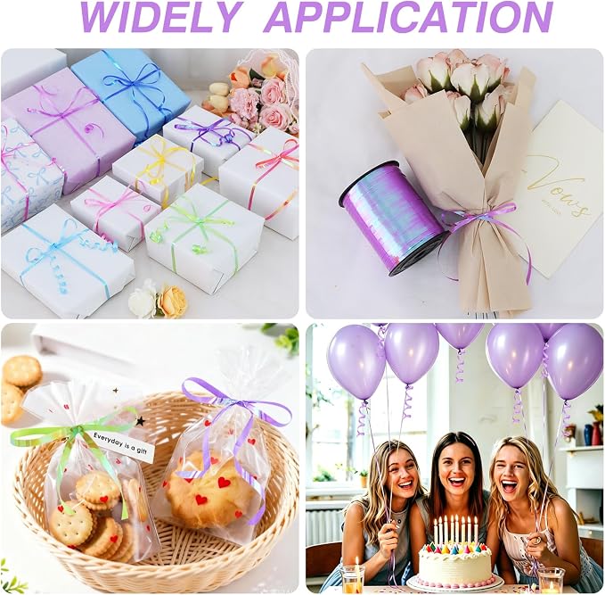 TONIFUL 500 Yards Iridescent Light Purple Curling Ribbon Balloon String | - Image 5