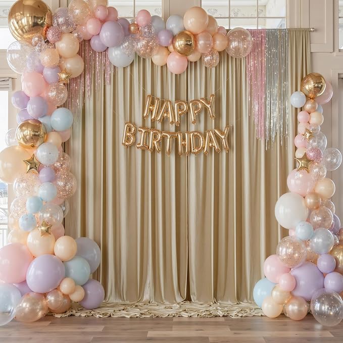 30ft×12ft Wrinkle Free Champagne Backdrop Curtain - Image 8
