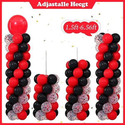 Red and Black Balloon Column Stand Kit Set of 2 - Image 6
