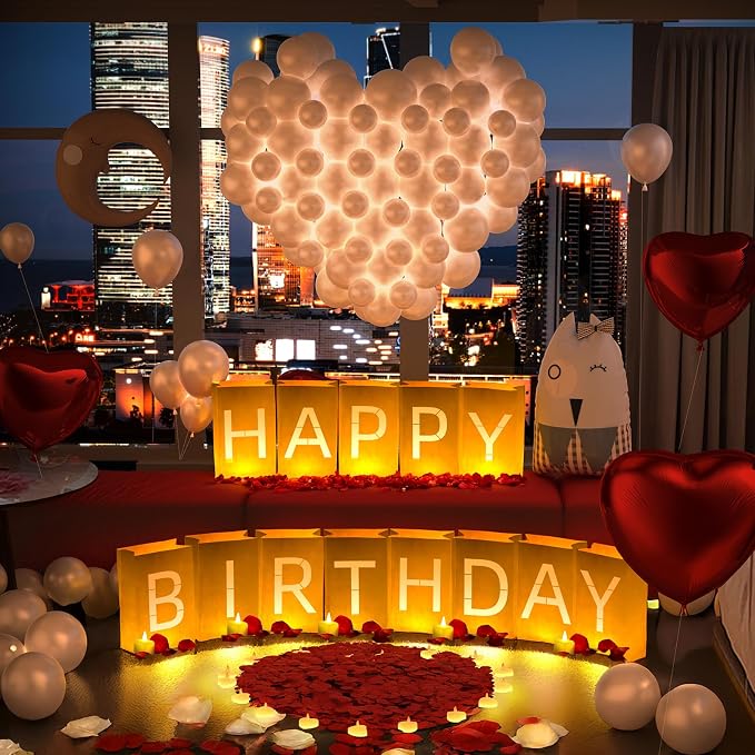 Happy Birthday Decorations, Include Light up Letters, - Image 3