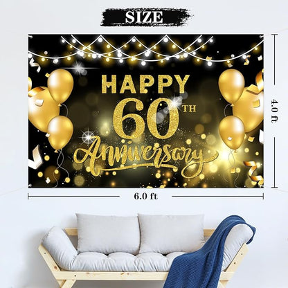 WeBenison Happy 30th Anniversary Backdrop 60th Wedding Anniversary Photography - Image 2