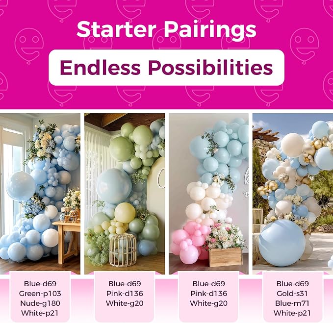Bezente Pastel Blue Latex Round Helium Party Balloons 30 Pack 18 inch | Light - Image 4