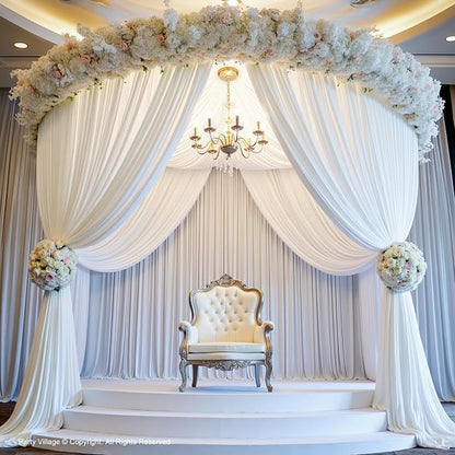 30ft×12ft White Backdrop Curtain - Image 8