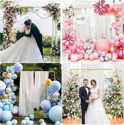 Asee'm 6.6FTx6.6FT Gold Wedding Arch Backdrop Stand Square Metal | Rectangular - Image 6