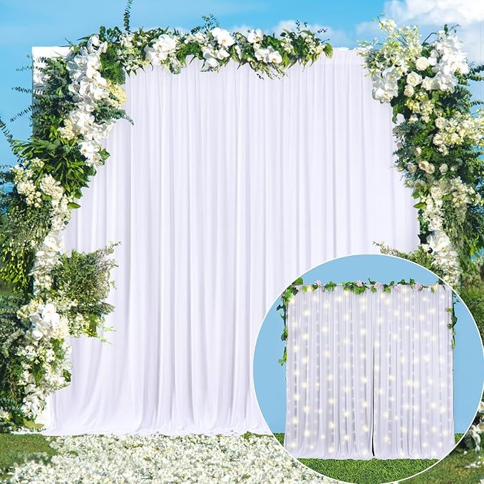 AK TRADING CO. 10 feet x 10 feet Polyester Backdrop Drapes Curtains Panels - Image 7