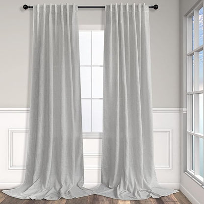 Pitalk Extra Long Grey Curtains 120 Inch Length by Pitalk