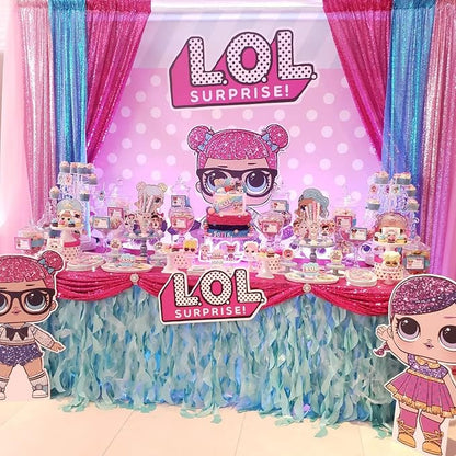 Hot Pink Sequin Backdrop 2 Panels 2FTx8FT Photo Backdrop Curtains Glitter | - Image 2