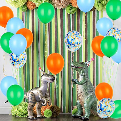 Orange Blue and Green Latex Balloons - Image 6