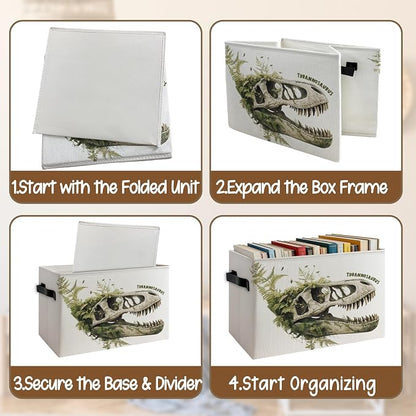 Vintage Dinosaur Skull Nursery Storage Basket - Image 4