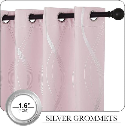 NICETOWN Pink Blackout Curtains Panels - Image 3