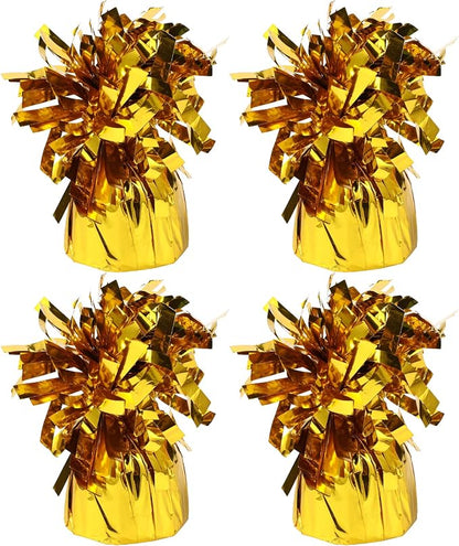 4 Pcs Gold Metallic Balloon Weights Holder Anchors Balloon Holder Weights by ZCYSRLQIN