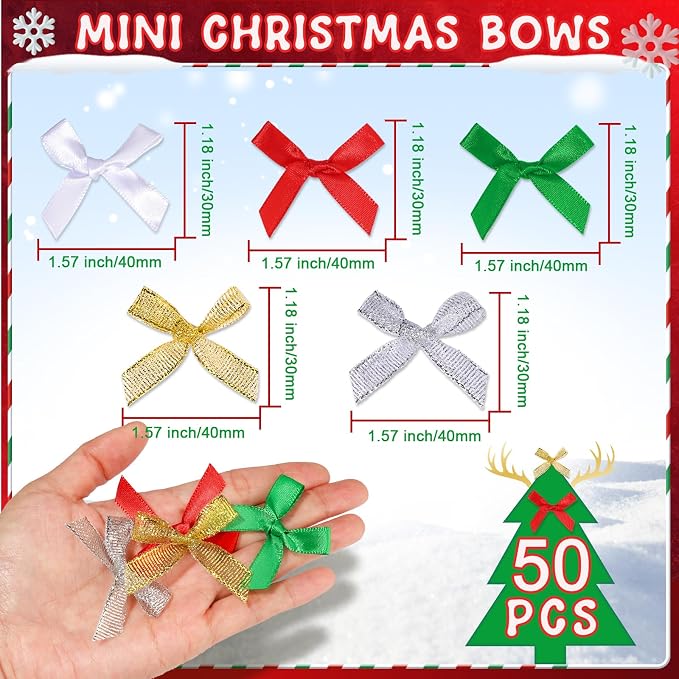 YGDZ Mini Bow Gift Wrapping Ribbons - Image 2