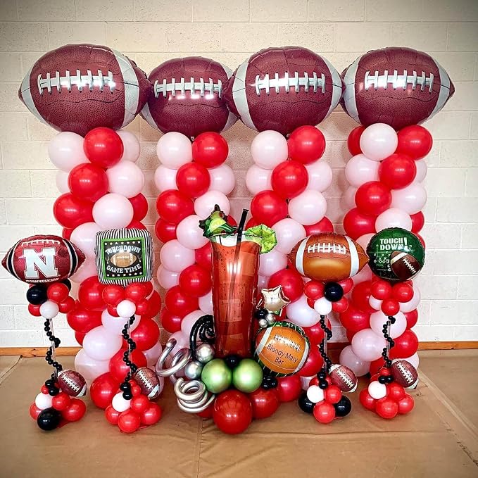 10 Pack 18 Inch Rugby Balloons football balloons Football Field Balloons - Image 5