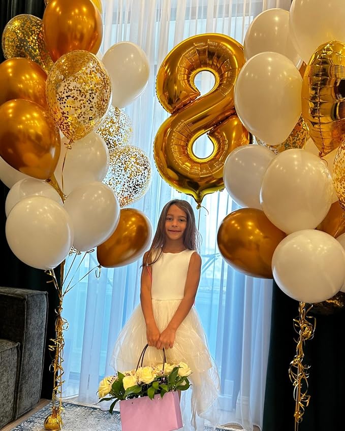 Gold Number 16 Balloon 40 Inch, 16th Birthday Party Decorations Men Women | - Image 9