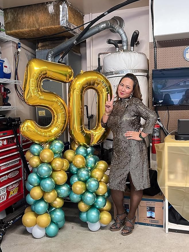 Numbers 23 Balloon 40Inch Gold Balloons - Image 3