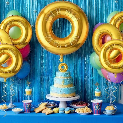 Cartoon Hedgehog Balloon 6pcs Gold Ring Birthday Party Balloon - Image 4