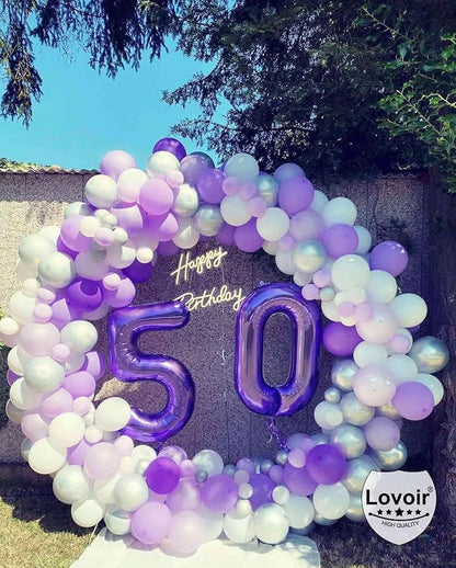Purple 30 Number Balloons, 40 Inch Giant Number 30 Balloons Foil Mylar Helium - Image 6