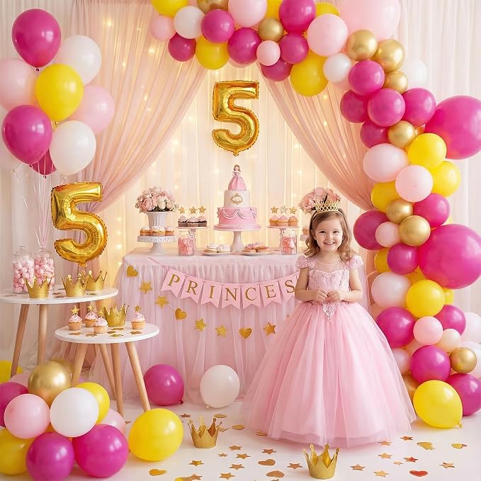 LOVESTOWN 110 PCS Hot Pink Balloons, 12 Inch Bright Hot Pink Latex | Birthday - Image 2