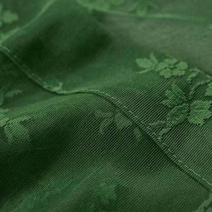 Kotile Short Dark Green Lace Curtains - Image 6