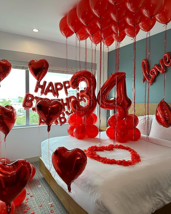 Red 1 Balloon - Number Balloon 40 Inch, 1st Red Birthday Decorations | Large - Image 7