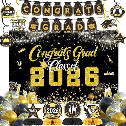 2026 Graduation Decorations Set, Class of 2026 Party Decor by Unknown