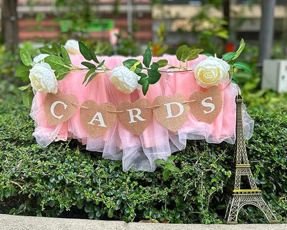 Cards Banner Heart Jute Burlap Banner Jute Garland - Image 3