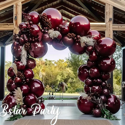 Double Stuffed Burgundy Balloon Garland Arch Kit | 18/12/10/5inch Different - Image 4