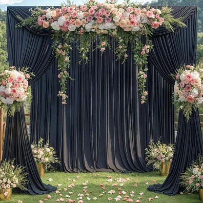 6 Panels Black Backdrop Curtains - Image 5