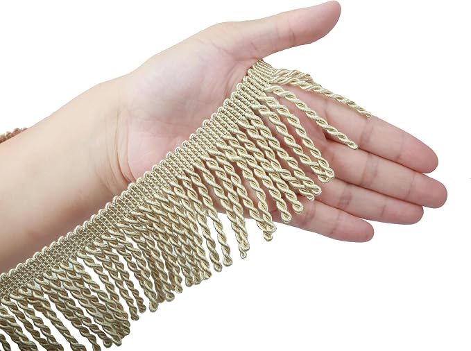 BEL AVENIR Bullion Fringe Trim Curtain Fringes 10 Yard x 2.5 Inches Sewing | - Image 4
