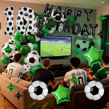 40 Inch Soccer Number 10 Balloon Set, Soccer Birthday Party Decorations | - Image 5