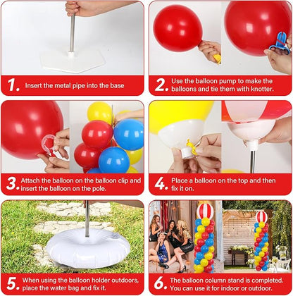2 Sets Carnival Circus Balloon Column Stand Kit - Image 4