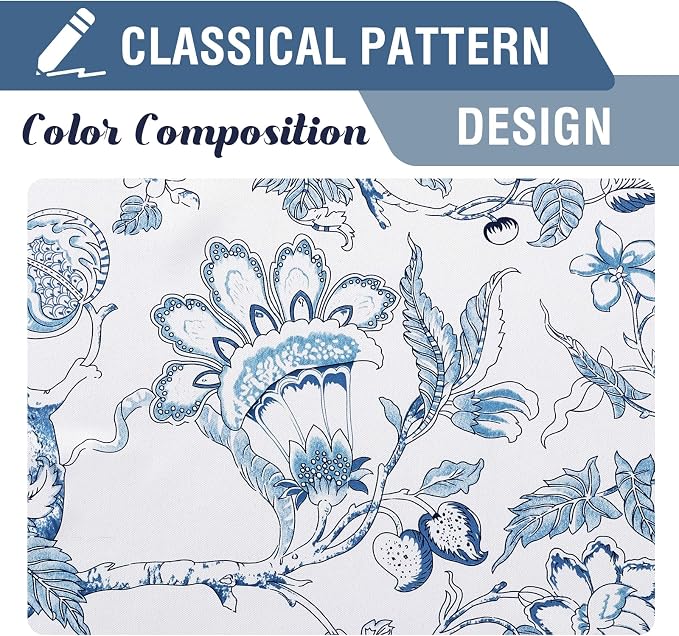 H.VERSAILTEX Blackout Curtains 84 Inch Length 2 Panels Set Floral Print Curtain - Image 4