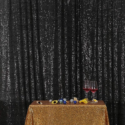 Eternal Beauty Black 3mm Sequin Backdrop 10x10 Ft - Image 4