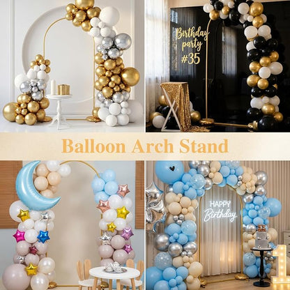 Frienda Gold Wedding Photo Arch Backdrop Stand Balloon Arch Stand - Image 5
