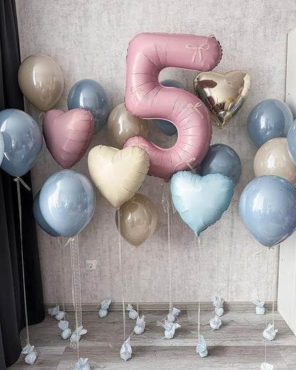 Pink Blue Heart Balloons - Image 4
