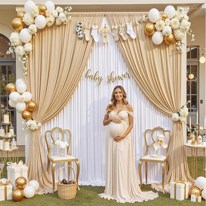 30ft×12ft Champagne Backdrop Curtain - Image 4
