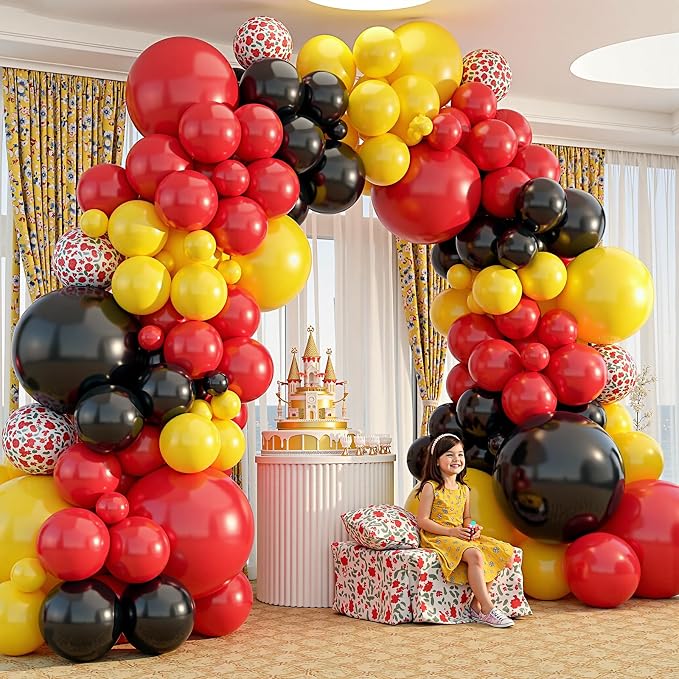 412Pcs Red Yellow Black Balloon Garland Arch Kit, 18 12 10 5 Different Sizes - Image 5