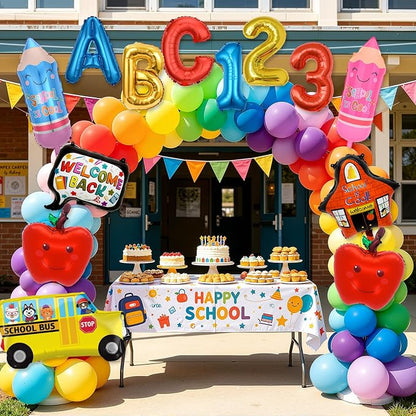 Back to School Balloons, Back to School Decorations, ABC 123 Foil Balloons | - Image 6