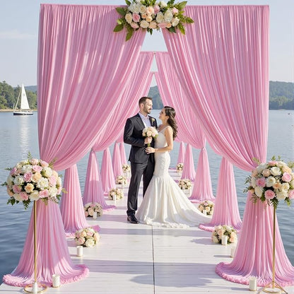 10ft×12ft Wrinkle Free Pink Backdrop Curtain - Image 5