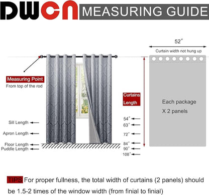 DWCN 100% Blackout Curtains for Bedroom 102 Inch Long - Image 9