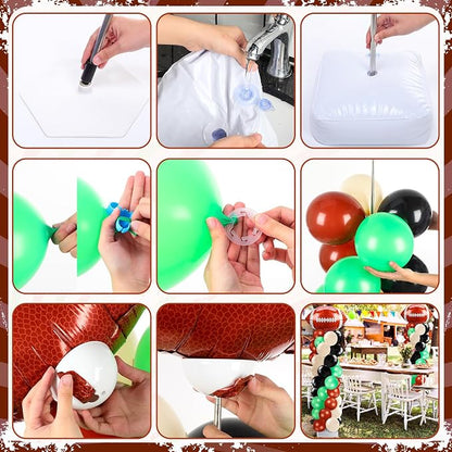Kasyat 2 Sets Football Balloon Column Stand Kit Football Balloon Arch Garland - Image 6