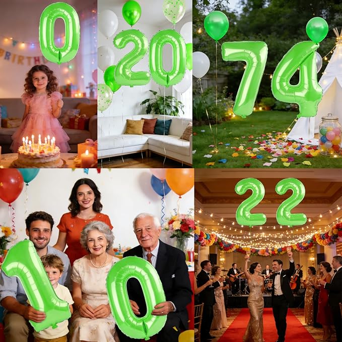 40 Inch Number 74 Balloons for 74th Birthday Party Decorations, 0-100 Fruit - Image 7