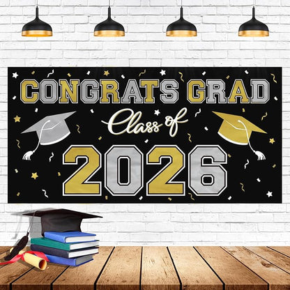 2026 Graduation Party Plastic Backdrop by Gatherfun