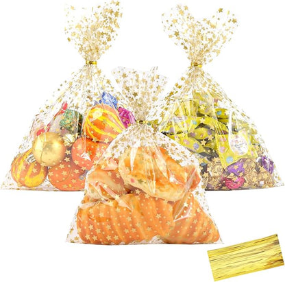 COQOFA 9"X 12" Gift Wrap Cello Cellophane Treat Bags Party Favor bags Clear by COQOFA