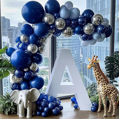 RUBFAC Blue Balloons Arch Kit Navy Blue Balloon Different Sizes 154pcs | Party - Image 6