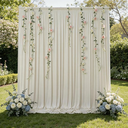 20ftx10ft Wrinkle Free Beige Backdrop Curtains - Image 7