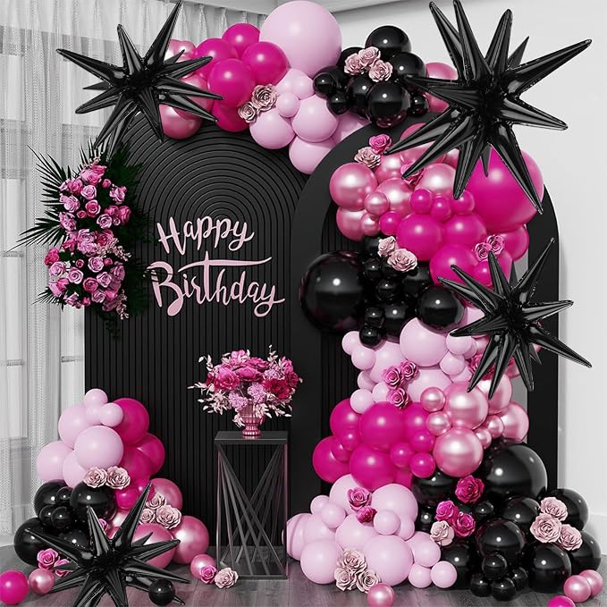 8 Pcs Black Star Balloons, 27/22 inch Explosion Foil Balloons - Image 6
