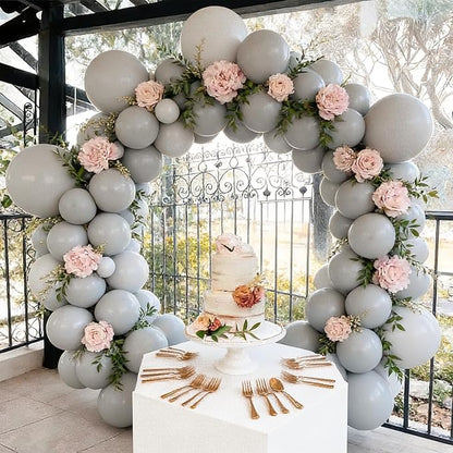 50pcs Gray Balloons, 12inch Matte Grey Balloons - Image 3