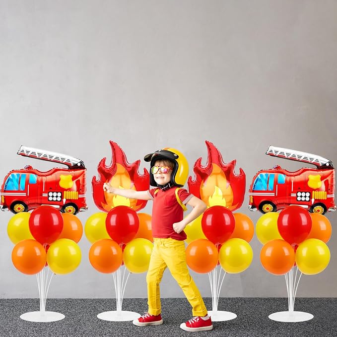 4 Sets Fire Party Balloons Stand Kit - Image 6
