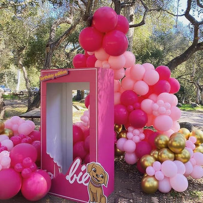 Hot Pink Balloons Garland Arch Kit 180pcs - Image 4